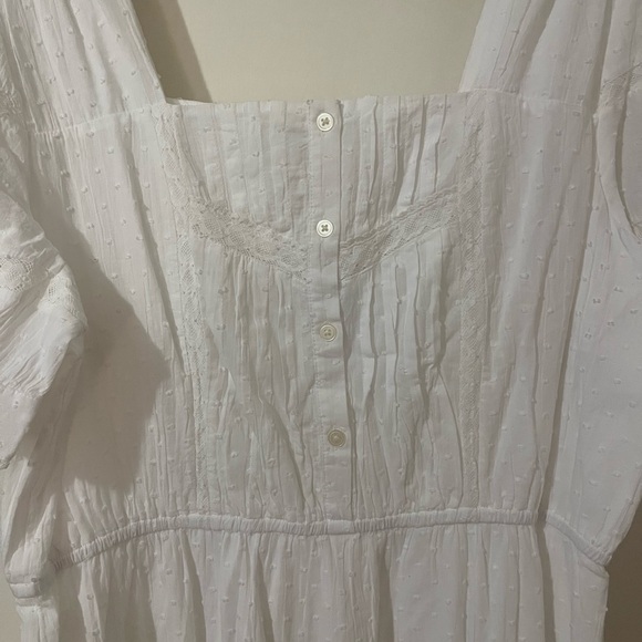 LOFT White Puff Sleeve Maxi Sundress - Picture 3 of 6